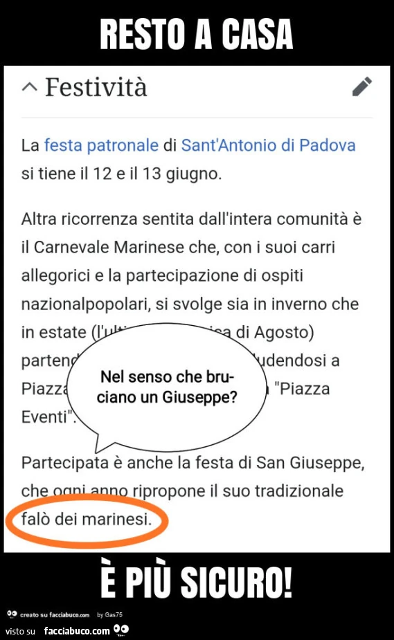 Resto a casa è più sicuro