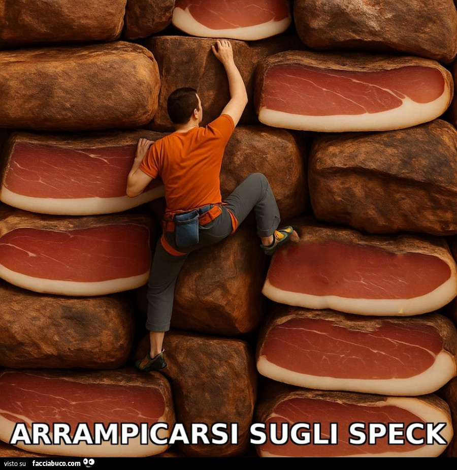Arrampicarsi sugli speck