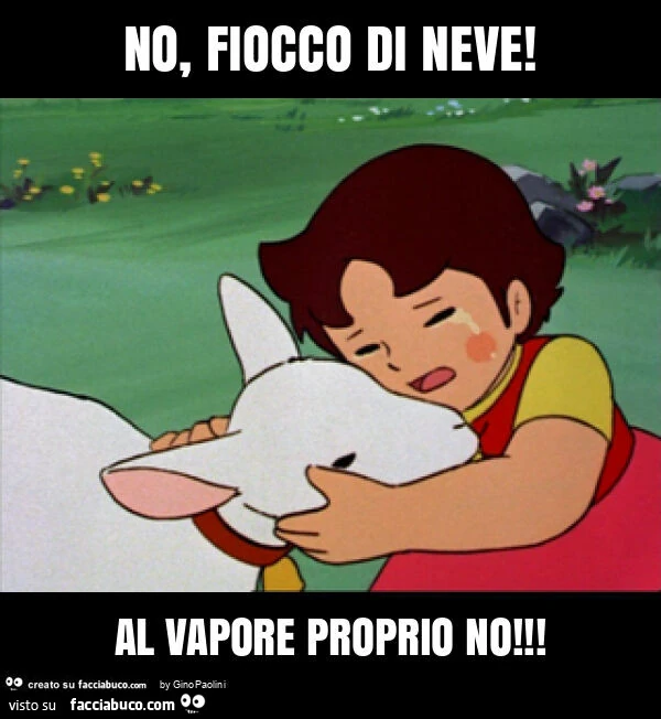 No, fiocco di neve! Al vapore proprio no