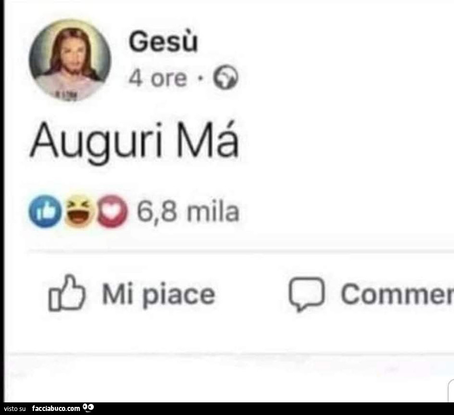 Gesù auguri mà per la festa dell'immacolata