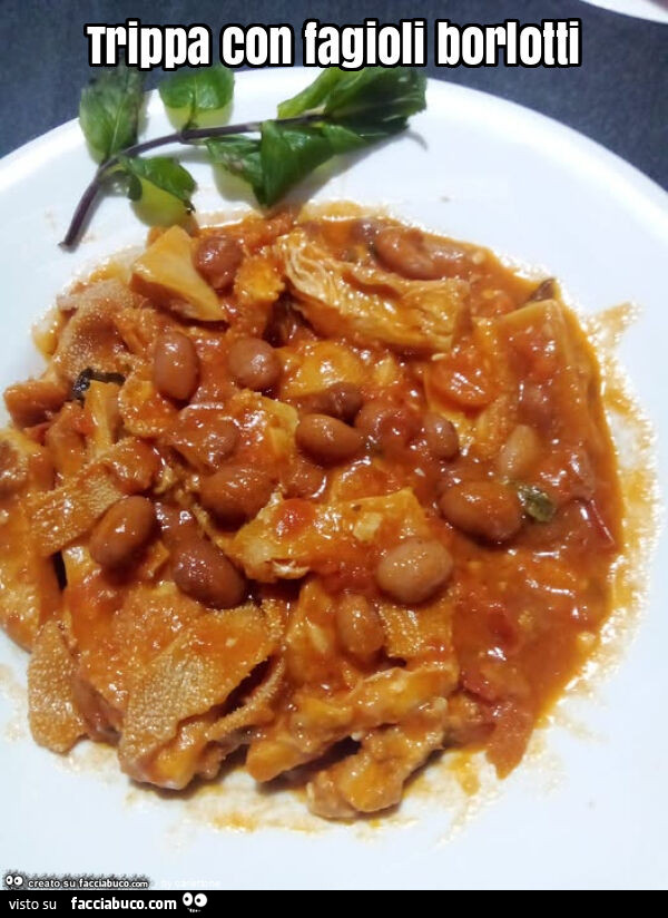 Trippa con fagioli borlotti