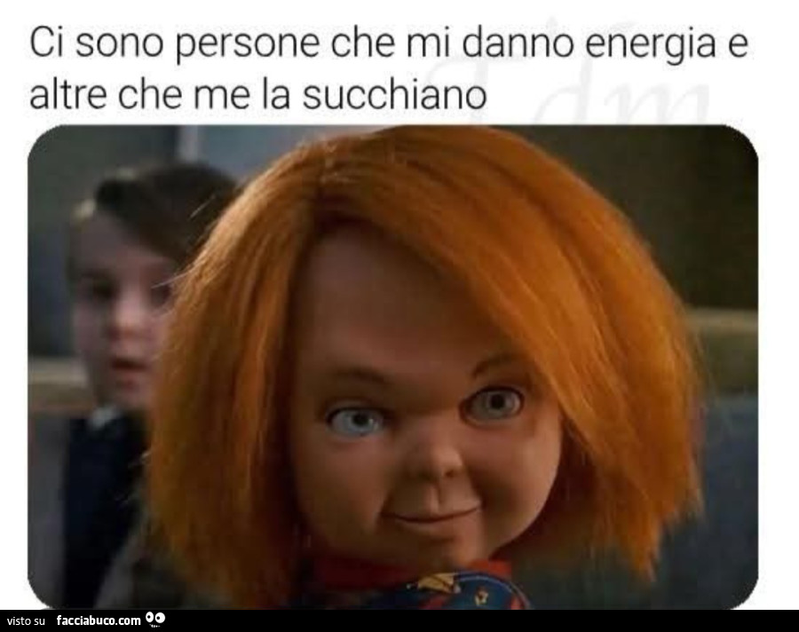 Ci sono persone che mi danno energia e altre che me la succhiano