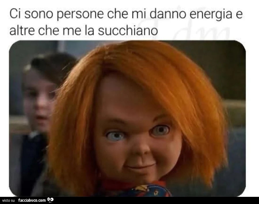 Ci sono persone che mi danno energia e altre che me la succhiano