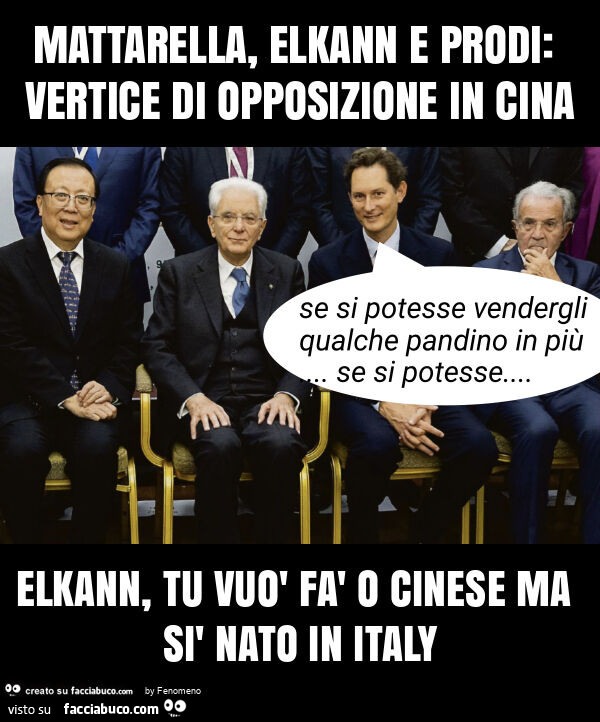 Mattarella, elkann e prodi: vertice di opposizione in cina elkann, tu vuò fà o cinese ma sì nato in italy