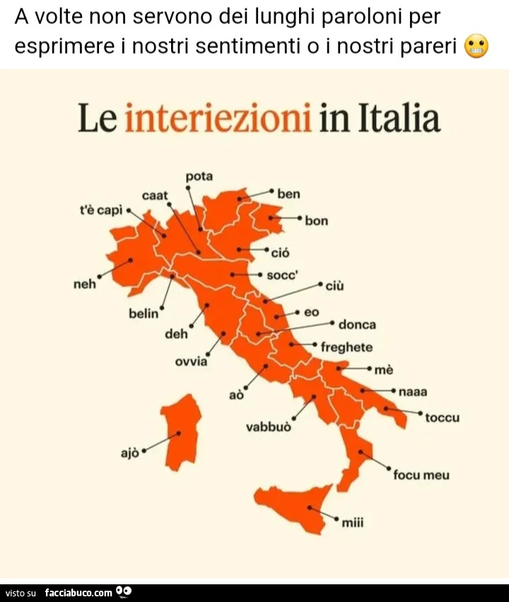 A volte non servono dei lunghi paroloni per esprimere i nostri sentimenti o i nostri pareri. Le interiezioni in italia