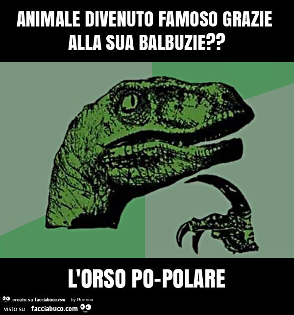 Animale divenuto famoso grazie alla sua balbuzie? L'orso po-polare