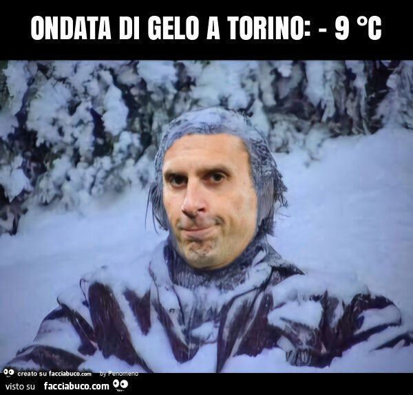 Ondata di gelo a torino: - 9 °c