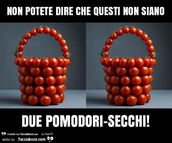 Non potete dire che questi non siano due pomodori-secchi