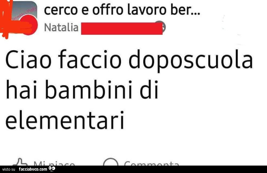 Ciao faccio doposcuola hai bambini di elementari