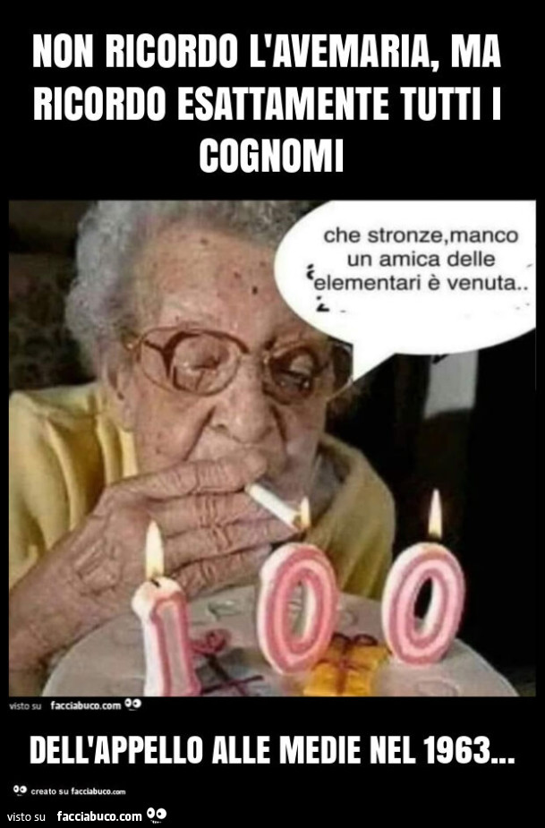 Non ricordo l'avemaria, ma ricordo esattamente tutti i cognomi dell'appello alle medie nel 1963