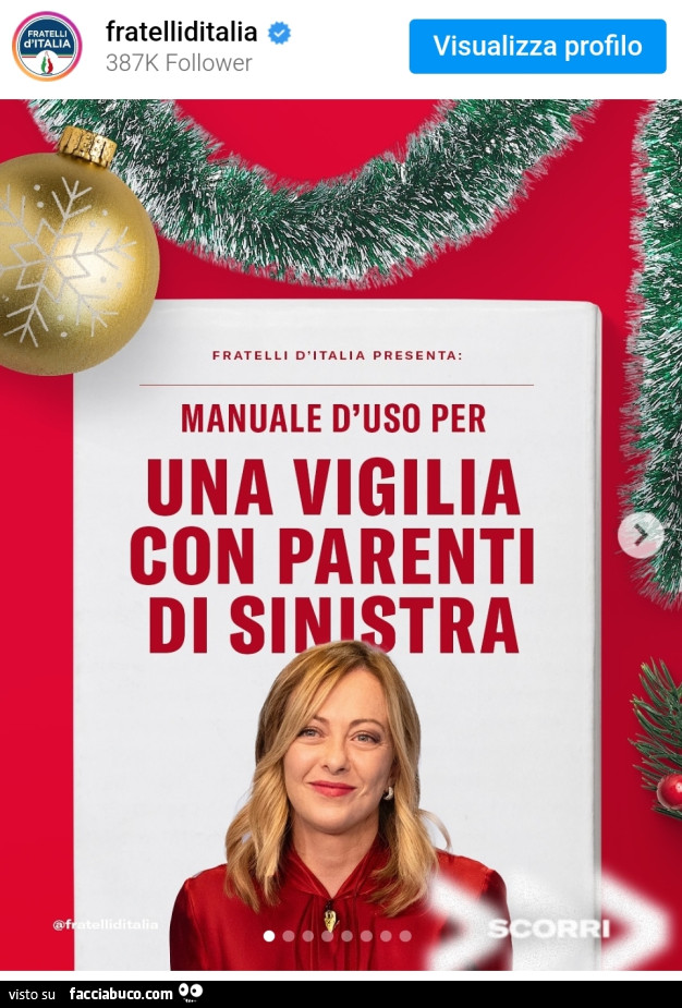 Vigilia con parenti di sinistra