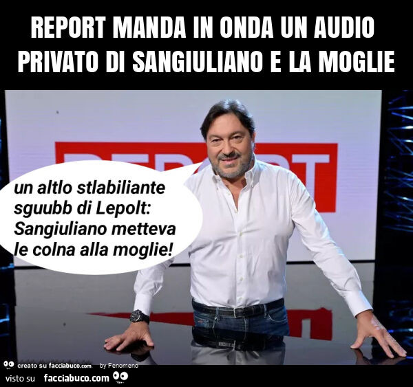 Report manda in onda un audio privato di sangiuliano e la moglie