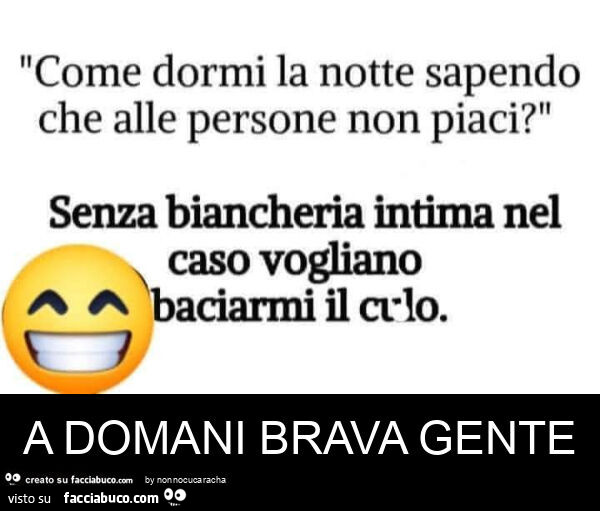 A domani brava gente