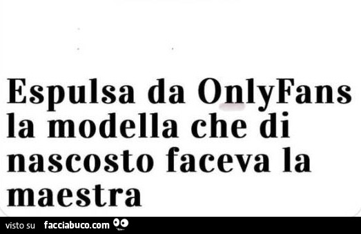 Espulsa da onlyfans la modella che di nascosto faceva la maestra