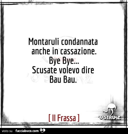 Montaruli condannata anche in cassazione. Bye bye… scusate volevo dire bau bau