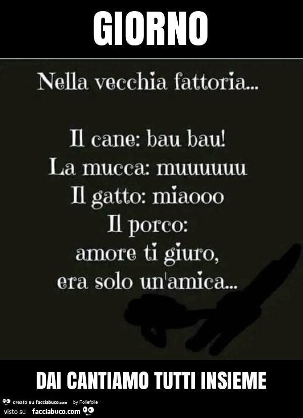 Giorno dai cantiamo tutti insieme