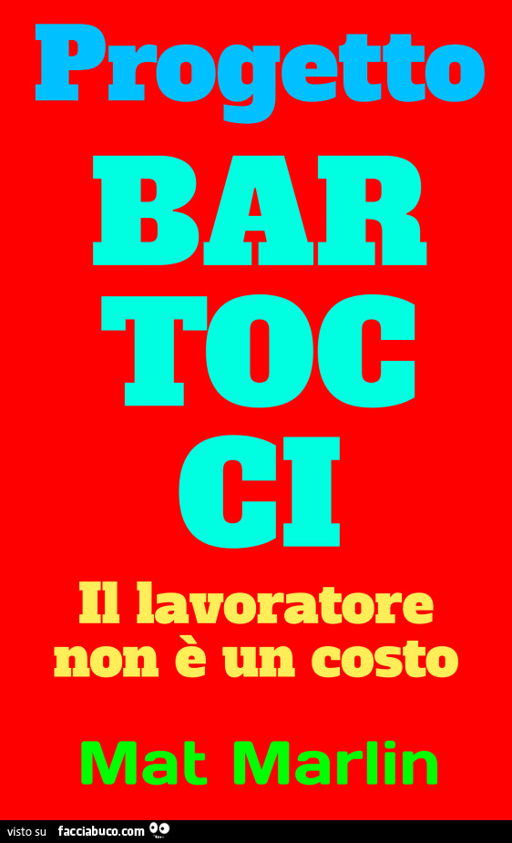 Progetto bar toc ci il lavoratore non è un costo