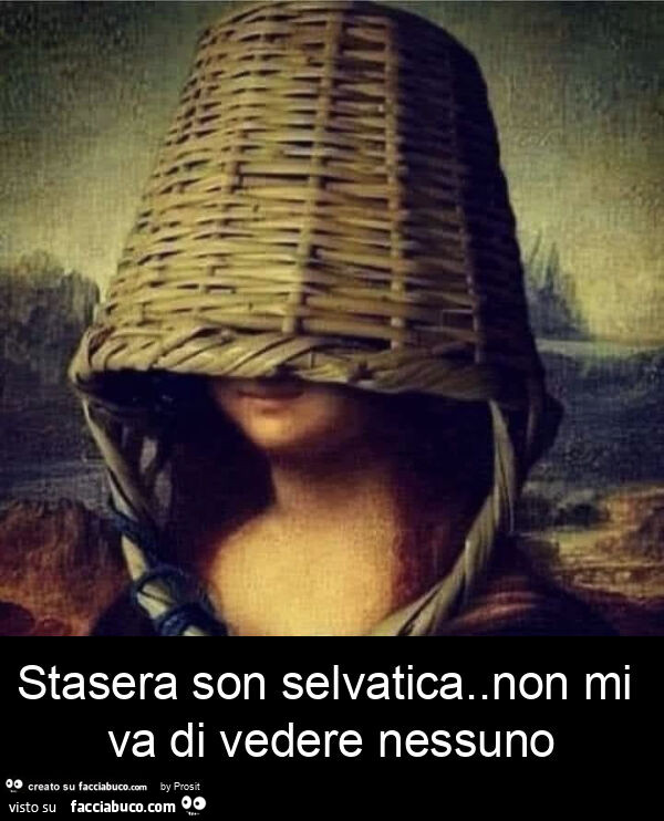 Stasera son selvatica. Non mi va di vedere nessuno