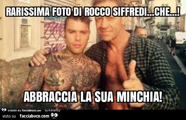Rarissima foto di rocco siffredi… che… ! Abbraccia la sua minchia