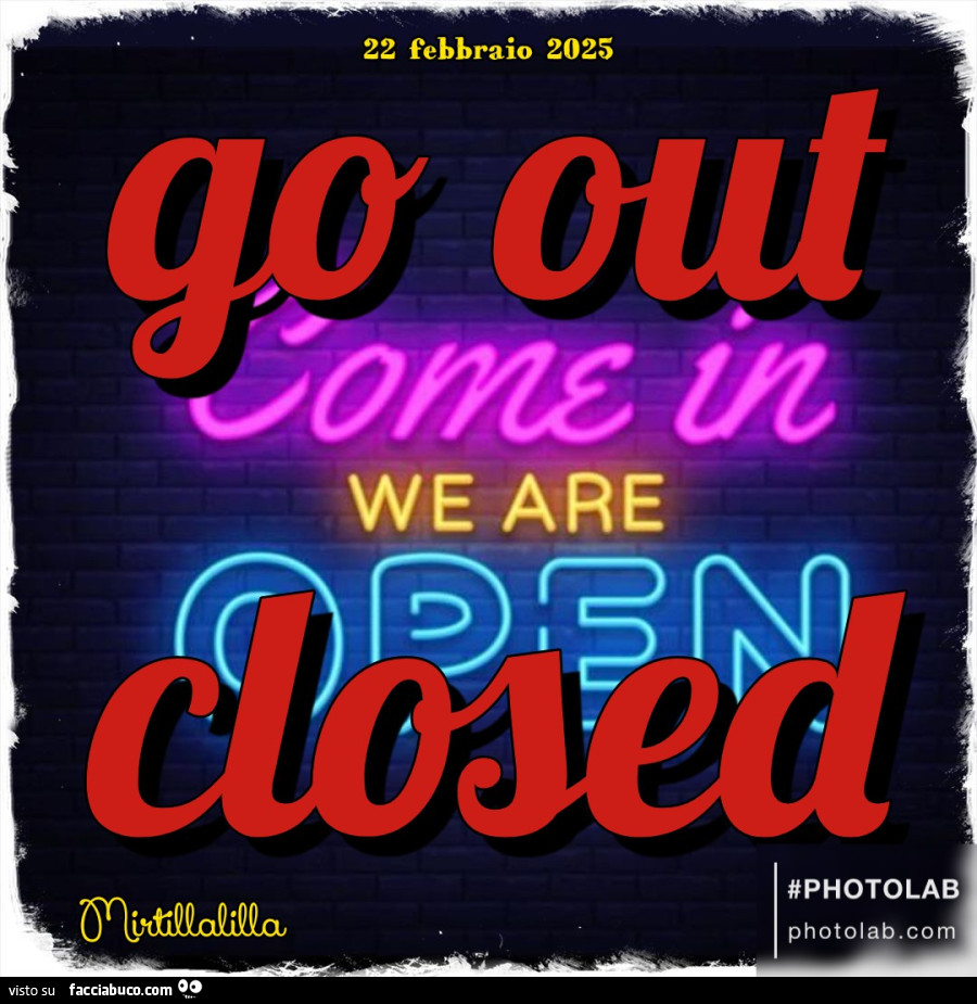 Ho out we are closed