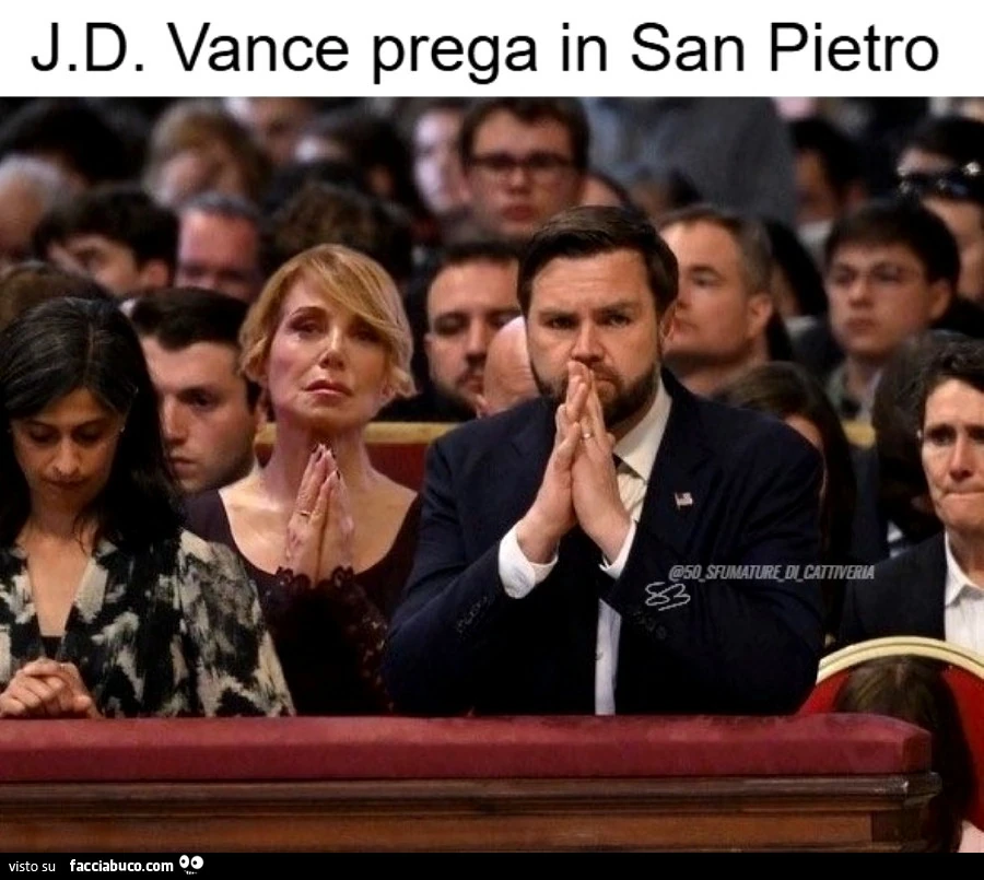 JD Vance prega in San Pietro