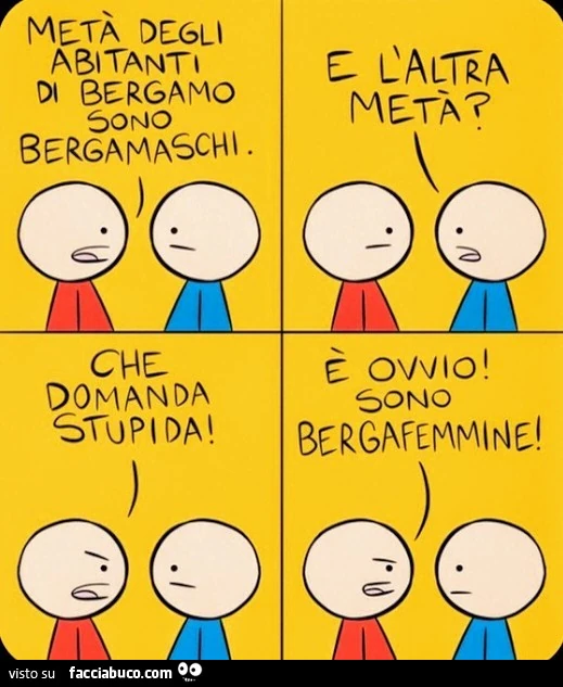 Metà degli abitanti di bergamo sono bergamaschi