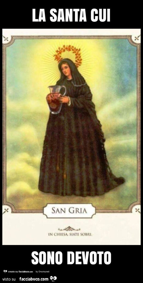 La santa cui sono devoto