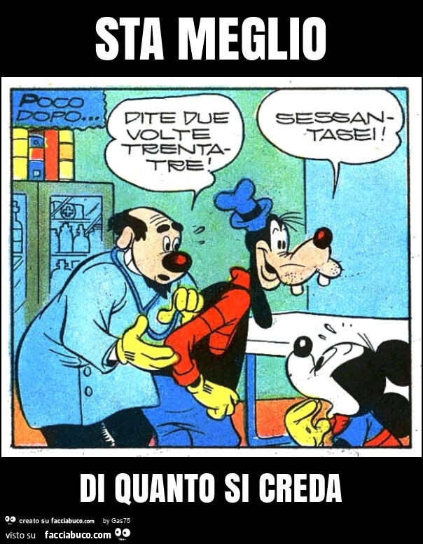 Sta meglio di quanto si creda