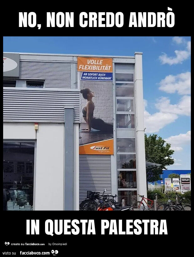 No, non credo andrò in questa palestra