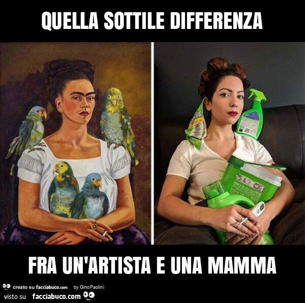 Quella sottile differenza fra un'artista e una mamma