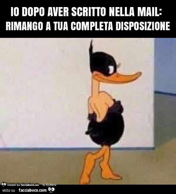 Io dopo aver scritto nella mail: rimango a tua completa disposizione