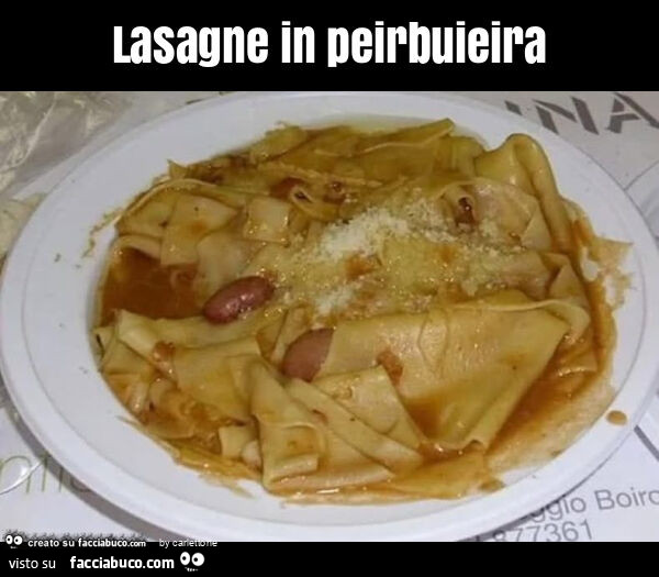 Lasagne in peirbuieira