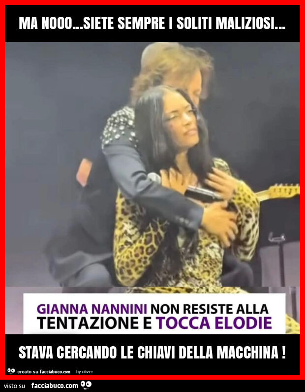 Ma nooo… siete sempre i soliti maliziosi… stava cercando le chiavi della macchina