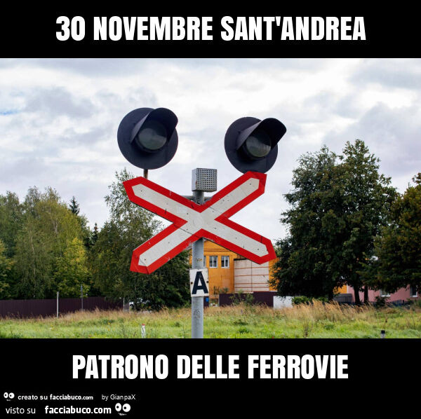 30 novembre sant'andrea patrono delle ferrovie