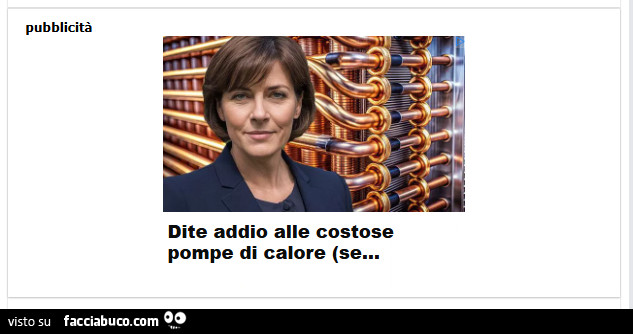 Pubblicità dite addio alle costose pompe di calore