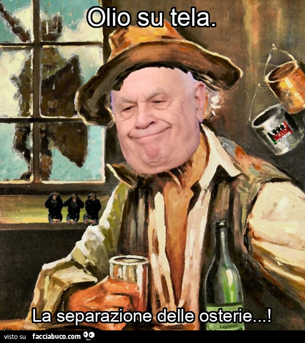 Olio su tela. La separazione delle osterie