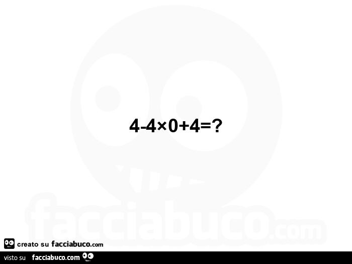 4-4×0 4=?