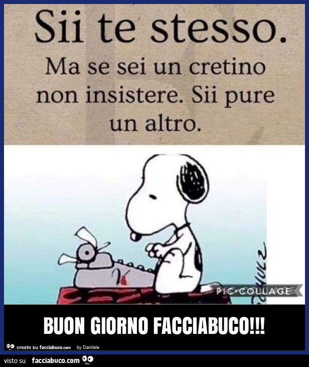 Buon giorno facciabuco