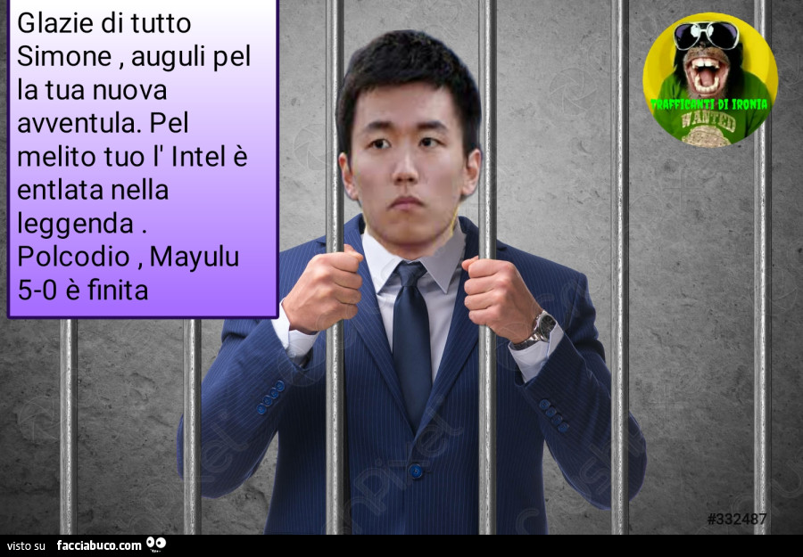 Glazie di tutto Simone auguli pel la tua nuova avventula pel melito tuo