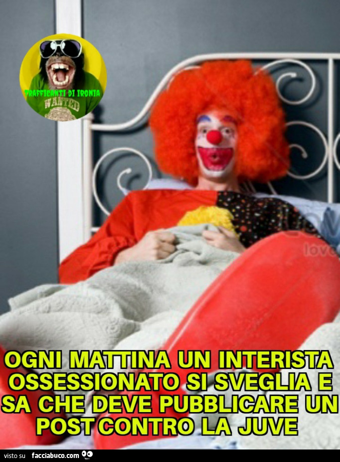 Ogni mattina un interista ossessionato si sveglia e sa che deve pubblicare un post contro la Juve