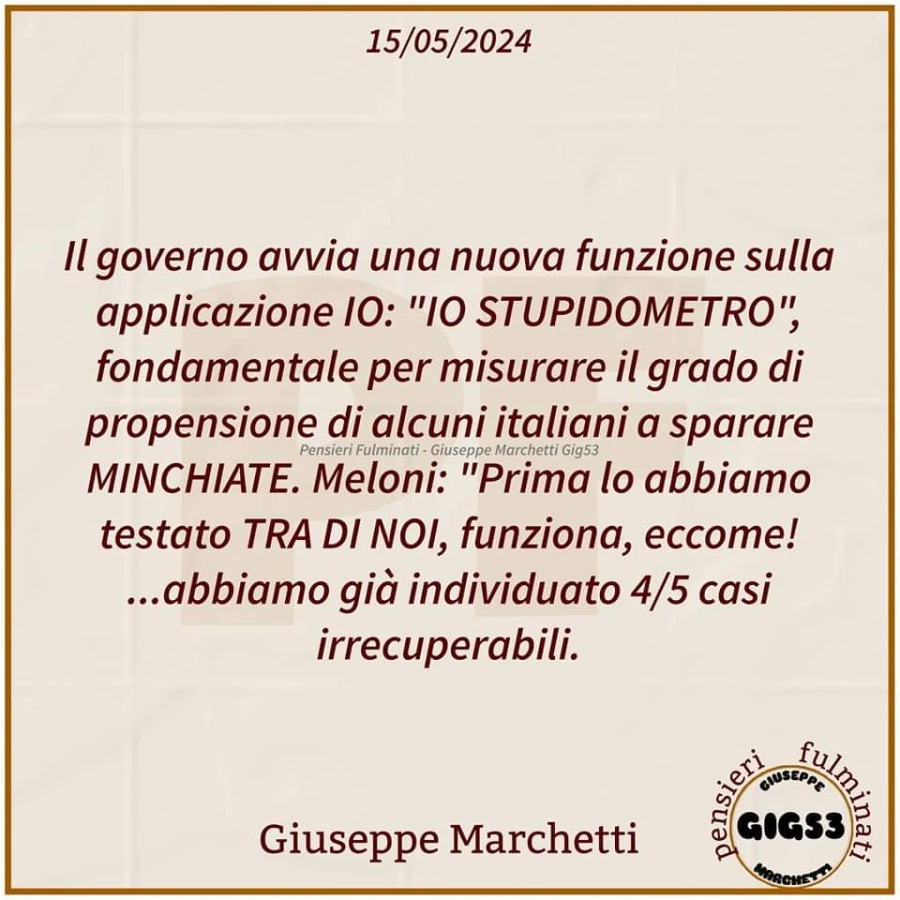 Stupidometro parlamento meloni