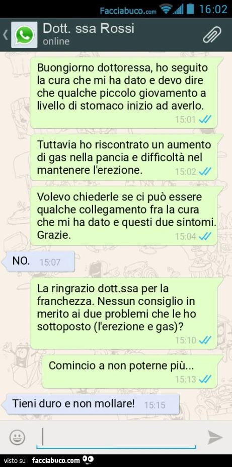 Buongiorno dottoressa, ho seguito la cura che mi ha dato e devo dire che qualche piccolo giovamento a livello di stomaco inizio ad averlo. Tuttavia ho riscontrato un aumento di gas nella pancia e difficoltà nel mantenere l'erezione. Volevo chiederle 