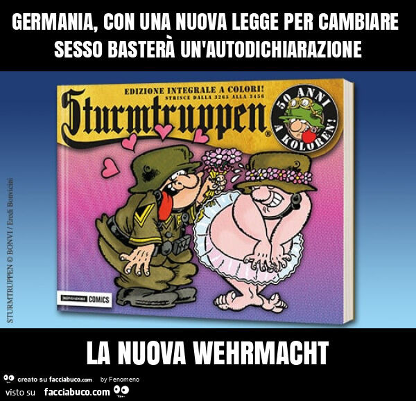 Germania, con una nuova legge per cambiare sesso basterà un'autodichiarazione la nuova wehrmacht