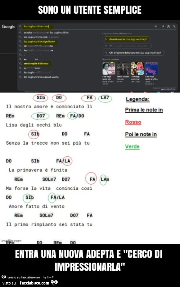 Sono un utente semplice entra una nuova adepta e "cerco di impressionarla"