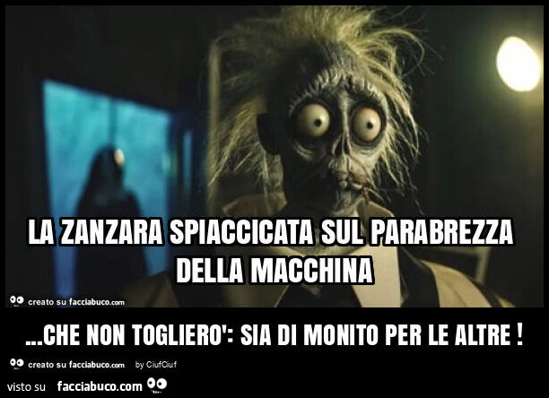 Che non toglierò: sia di monito per le altre