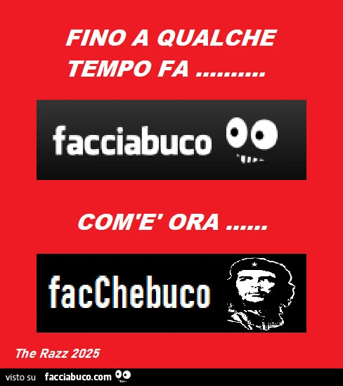 Fino a qualche tempo fa&hellip; facciabuco com'è ora&hellip; facchebuco