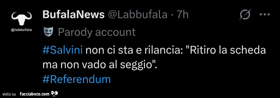 Salvini non ci sta e rilancia: ritiro la scheda ma non vado al seggio