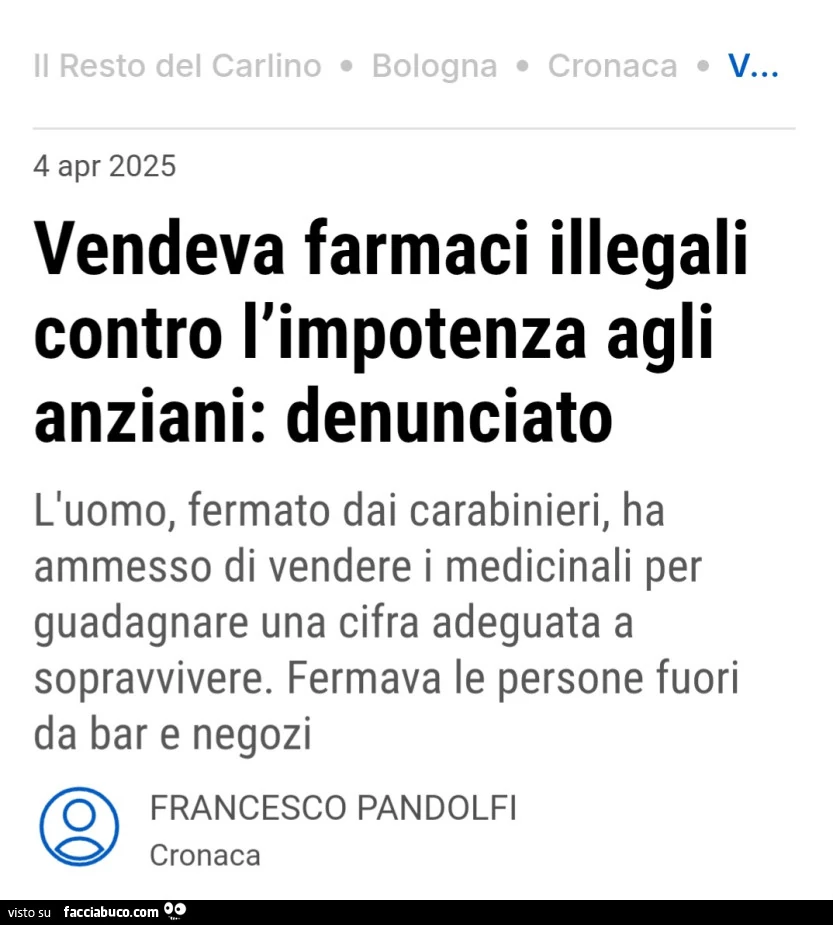 Vendeva farmaci illegali contro l'impotenza agli anziani: denunciato