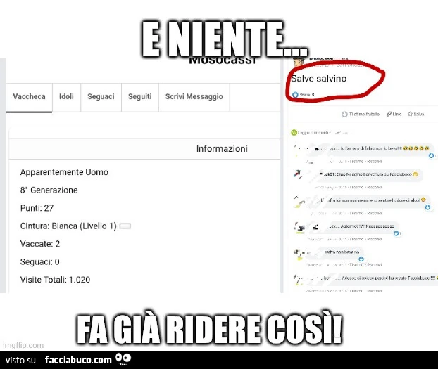E niente fa già ridere così&hellip; salve salvino