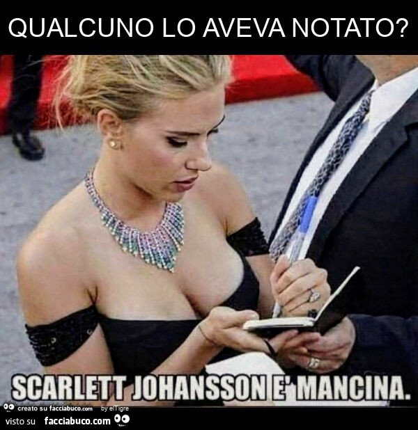 Qualcuno lo aveva notato?